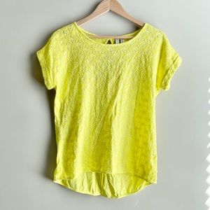 Madison Yellow Lace Top